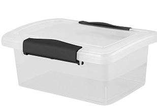 Ящик для хранения Keeplex Vision с защелками 0,85л 16,8х12,5х7,1см прозрачный кристалл